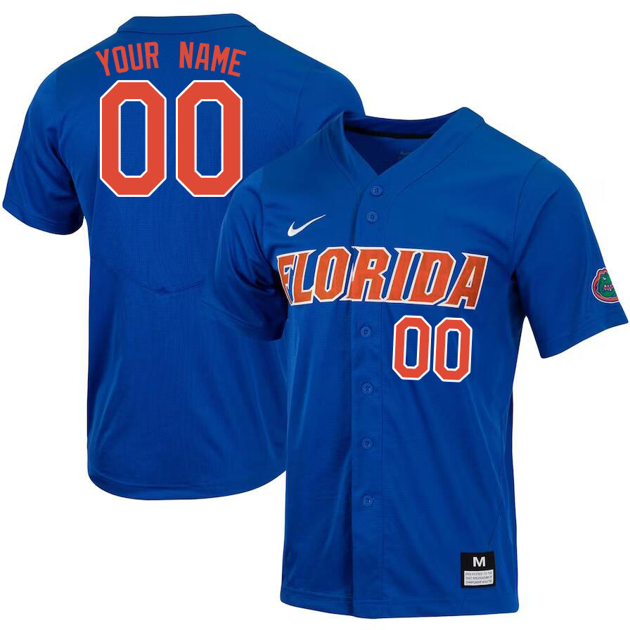 Custom Florida Gators Name And Number College Baseball Jerseys Stitched-Royal - Click Image to Close